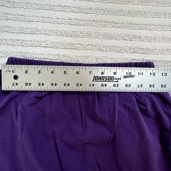 Vintage 90s Blue Fish Maxi Skirt Hand Printed Organic Cotton Size 1 Purple USA - Picture 5 of 9